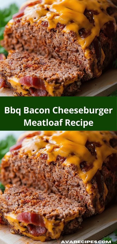 Searching for a family-friendly meal that packs a punch? This BBQ Bacon Cheeseburger Meatloaf combines all your favorite flavors in one dish, making it a standout among easy casserole recipes for dinner. Cheesy Bbq Meatloaf, Bacon Bbq Meatloaf, Bbq Bacon Cheeseburger Meatloaf, Meatloaf Recipes With Bacon, Meatloaf Recipes With Cheese, Bacon Meatloaf Recipes, Meatloaf Cheeseburger, Bbq Meatloaf Recipes, Bacon Cheese Meatloaf