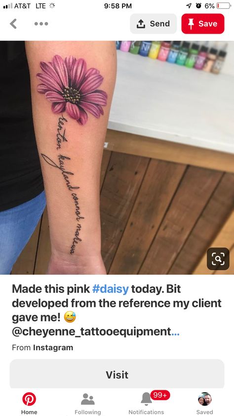 Gerber Daisy Tattoos For Women, Small Gerbera Daisy Tattoo, Gerber Daisy Tattoo Designs, Gerber Daisy Tattoo Ideas, Gerber Daisy Tattoo With Names, Gerber Daisy Half Sleeve Tattoo, Pink Daisy Tattoo, Purple Daisy Tattoo, Gerber Daisy Tattoo Black And White