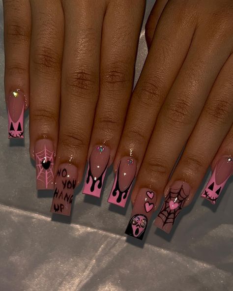 Pink Toe Nails, Halloween Acrylic Nails, Romantic Nails, Subtle Nails, Colored Acrylic Nails, Girly Acrylic Nails, Cute Acrylic Nail Designs, Dope Nail Designs, Short Square Acrylic Nails