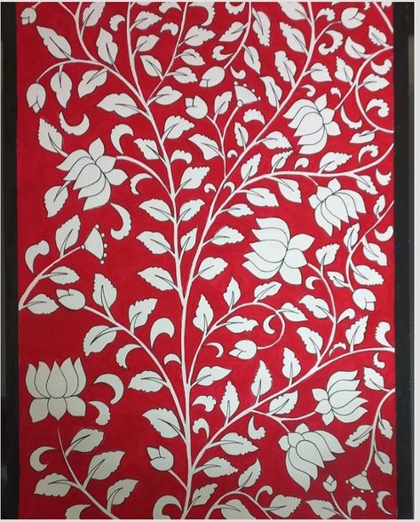 Kalamkari Art Easy, Kalamkari Painting Easy, Meenakari Painting, Kalamkari Design, Kalamkari Art, Morden Art, Kalamkari Designs, Painting Simple, Kalamkari Painting