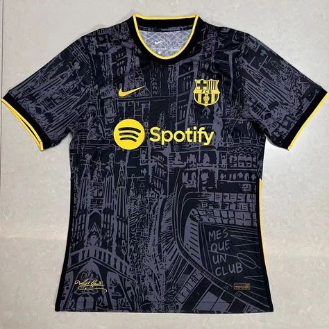 FCB Special Edition 🖤💛 Barcelona City Map, Barcelona Jerseys, Kids News, Barcelona City, Summer Set, Jersey Design, Sports Gifts, Urban Design, City Map