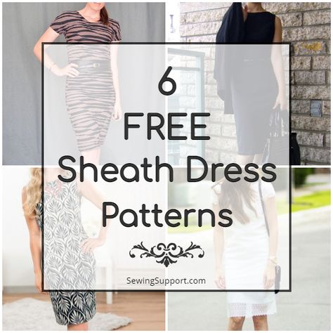 Simple Sheath Dress Pattern, Sheath Dress Pattern Free, Linen Dress Sewing Pattern, Free Dress Patterns For Women Easy, Linen Dress Pattern Free, Ruffle Sleeve Dress Pattern, Simple Shift Dress Pattern, Shift Dress Patterns, Shift Dress Pattern Free