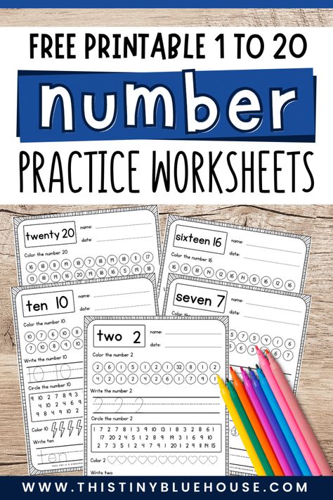 Here are 20 sheets of free writing number practice perfect for kids in preschool and kindergarten. These number 1 to 20 practice worksheets are a great choice for number practice in preschool and kindergarten since they focus on writing, counting and identifying numbers 1 to 20. Fill In The Number Worksheet, Teaching Writing Numbers, Free Numbers Preschool Printables 1-20, Everyday Math Kindergarten, Prek Number Worksheets, Number Tracing Worksheets 1-20 Writing Practice, Number 11-20 Worksheets Free, Write Numbers 1-10 Worksheets, Numbers Writing Worksheets