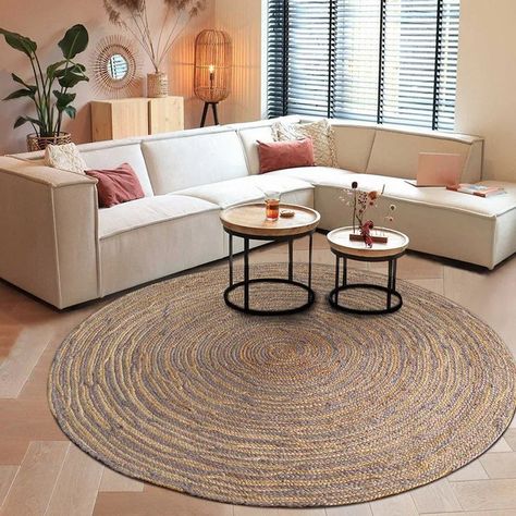 Jute Woven Mat $84.89 bit.ly/3hCYQMU Knitting Rug, Jute Rug Dining Room, Outdoor Jute Rug, City Bathrooms, Woven Mat, Jute Rug Living Room, Bedroom Blanket, Rug Dining Room, Carpet Home