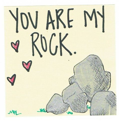 Love Notes To Your Boyfriend, Love Notes For Boyfriend, Boyfriend Notes, Sticky Notes Quotes, Rock Quotes, You Are My Rock, Letters To Boyfriend, General Quotes, Creative Gifts For Boyfriend