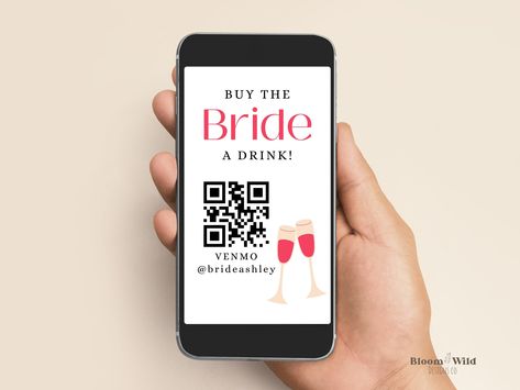 Venmo Bachelorette, Drink Story, Buy The Bride A Drink, Event Template, Bach Party, Cash App, Wedding Table Numbers, Qr Codes, Story Template