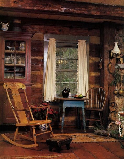 My inner landscape Log Cabin Living, Casa Country, Country Cabin, Cabin Interiors, Cabin Living, Little Cabin, Log Cabin Homes, Cabin Style, Cabin In The Woods