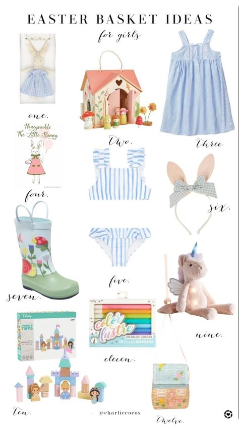 Toddler girls easter basket ideas. Easter basket gift ideas for girls. easter basket 2023 easter basket fillers easter basket gifts easter pajamas toddler swimsuits disney princess toys rain boots amazon easter basket minnow swim easter books Follow me in the @LTK shopping app to shop this post and get my exclusive app-only-content! #liketkit #LTKkids #LTKfamily #LTKsalealert @shop.ltk https://liketk.it/42UYO Easter Baskets 2024, Non Candy Easter Basket Ideas For Kids, Simple Easter Baskets For Kids, Bluey Easter Basket Ideas, Easter Basket For Toddler Girl, Toddler Girl Easter Basket Ideas, Preppy Easter Basket, First Easter Basket Girl, Rainboot Easter Basket Ideas