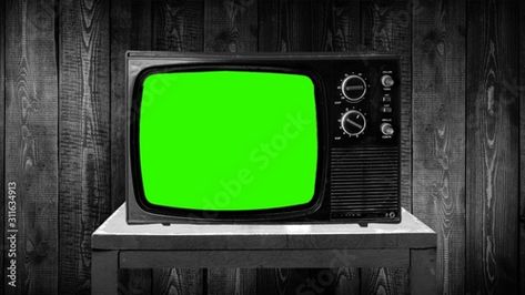 Stock Image: old tv set with green screen, compositing, chroma key Old Tv Set, Green Background Video, Tv Set, Tv Sets, Chroma Key, Box Tv, Old Tv, Green Screen, Videos Design