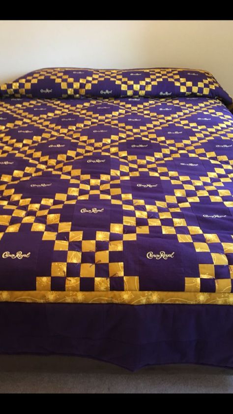 Crown Royal Quilts Ideas Patterns, Crown Coasters, Crown Royal Quilts, Autumn Crown, Crown Bag, Crown Royal Crafts, Crown Royal Quilt, Crown Royal Bags, Boys Quilt Patterns