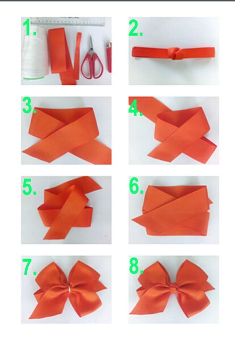 How to make ribbon bow? 8 tips to make a 5 inch hair bow. Step 1. Tools and… Hair Bow Out Of Ribbon, How To Make Ribbon Hair Bows, How To Make Hair Bows Step By Step, Hair Bows With Ribbon, Bow Step By Step, Hair Bow Instructions, Girls Hair Bows Diy, Headband Diy, Buat Pita