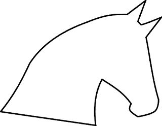 Horse Head Outline, Easy Horse Drawing, Head Template, Horse Template, Head Outline, Outline Template, Horse Mask, Horse Cake, Stick Horses