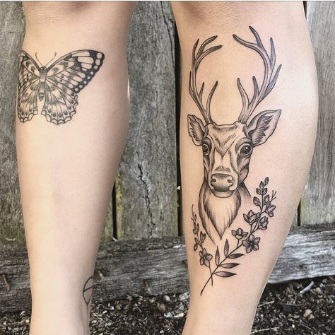 deer + butterfly Deer, Tattoos, Pins, Instagram