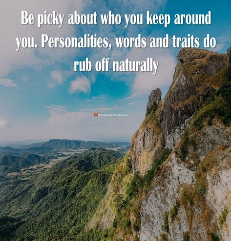 Be picky about who you keep around you. Personalities, words and traits do rub off naturally #ThursdayThoughts #ThursdayMotivation #ThursdayMorning #ThursdayVibes #ThursdayWisdom #LifeLessons #lifeQuotes #dailyThoughts #dailyQuotes #quoteOfTheDay #quotesOfTheDay #dailyInspiration #inspire #inspireDaily #goodEvening #dailyThought #dailyMotivation #quote #RandomThoughts #RandomQuotes #RandomThought #RandomQuote #LifeQuote #motivationalPostsDaily #positiveMindset #mindsetMatters #mindset Thursday Motivation, Motivational Posts, Daily Thoughts, Thursday Morning, Good Evening, Daily Motivation, Positive Mindset, Daily Quotes, Personalities