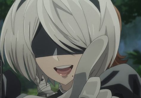 NieR: Automata Ver1.1a | A2 | Episode 6 [L]one Wolf 2b Nier Autómata, Long White Hair, Nier Automata, Cute Anime Profile Pictures, Anime Character Drawing, Dark Anime, Cute Anime Pics, Anime Scenery, White Hair