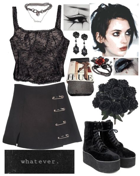 Roses Outfit, Everyday Goth, Y2k Alt, Street Goth, Oc Outfits, Gothic Glam, Alt Outfits, Black Roses, Alt Fashion