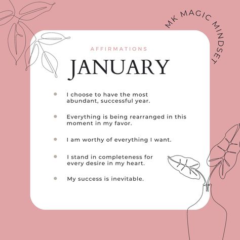 New Year Affirmations 2023, January Affirmations, New Year Manifestation, Monthly Affirmations, Manifesting Meditation, New Year Affirmations, Bet On Yourself, 2023 Goals, Writing Therapy