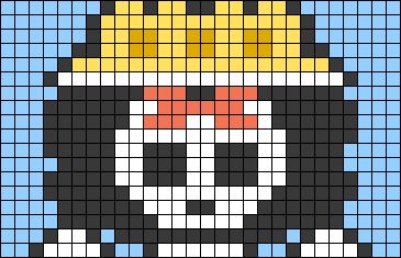 Alpha pattern #162200 | BraceletBook Haikyuu Alpha Pattern, One Piece Pixel Art Grid, Franky Super, Anime Skull, Soul King, Modele Pixel Art, Perler Ideas, Xstitch Patterns, Graph Crochet