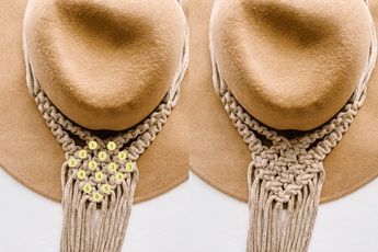 Light Taupe Color, Beaded Hat Bands, Macrame Owl, Hat Holder, Hat Hanger, Beaded Hat, Macrame Hanger, Diy Hat, Crochet Videos Tutorials