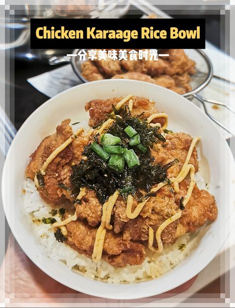 Chicken Karaage, Rice Bowl, Rice Bowls, Home Cooking, Rice, Meat, Chicken, Bowl