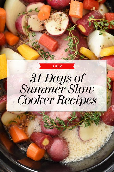 Crock Pot Recipes For Summer, Crockpot Summer Meals Beef, Summer Chicken Recipes Dinners Crockpot, Summer Slow Cooker Recipes Dinners, Crockpot Recipes With Vegetables, Crock Pot Meals Summer, Easy Summer Dinner Ideas Crock Pot, Summer Crock Pot Dinners, Crockpot Meals Summer