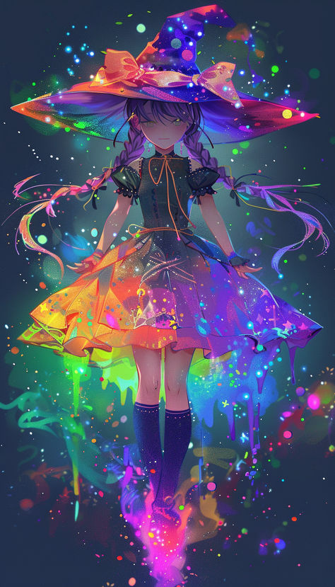 Anime Style Rainbow Witch Rainbow Witch, Witchy Vibes, Diamond Art, Anime Style, Art Inspo, Witch, Rainbow, Anime, Art