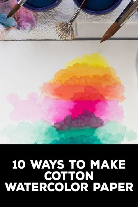 How to Make Cotton Watercolor Paper Handmade Watercolor Paper, Make Your Own Watercolor Paint, How To Make Watercolor Paper, How To Make Your Own Watercolor Paint, Diy Watercolor Paper, Homemade Watercolors, Watercolor Painting For Beginners, Paper Play, Form Drawing