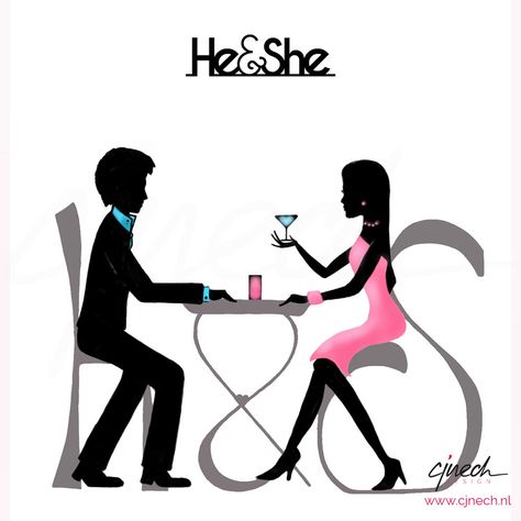 Illustration Design for He&She #Illustration #Design #Speeddate Event Married Couples, Speed Dating, Married Couple, Date Night, Illustration Design, Poster Design, Graphic Design, Illustrations, Movie Posters