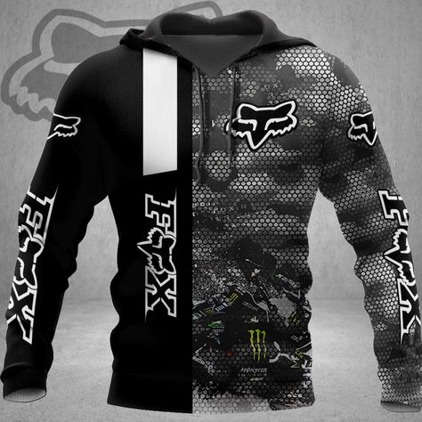 Fox Racing 3D Hoodie, 3D Apparels Check more at https://hearthtops.com/product/fox-racing-3d-hoodie-3d-apparels-127/ 3d Shirt, 3d Hoodie, Fox Racing, Monster Energy, House Warming Gifts, Best Gifts, Fox, Louis Vuitton, Celebrities