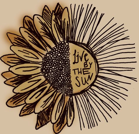 Sunflower And Sun Tattoo, Draw Sun, Drawing Sun, Sun Drawing, Sunflower Drawing, Sun Tattoo, Tattoo Art Drawings, Flower Illustration, Pretty Tattoos