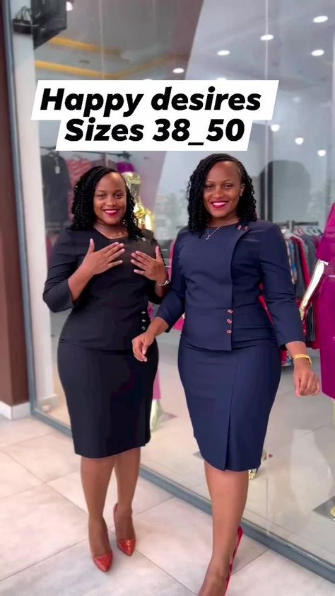 Work Uniform Women Office Style Dress, Suti Za Wanawake, Uniform Outfits Work Woman, Skirt Suits For Women Classy Office Wear, Work Suits For Women Office Wear, Office Dresses For Women Work Attire Classy, Corporate Dresses Offices Classy, Skirt Suits For Women Classy, Official Outfits For Women