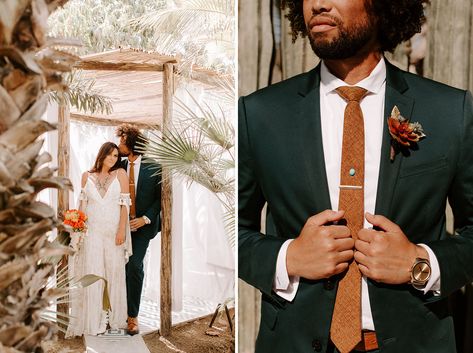 Southwestern Bohemian Fiesta at Acre Baja Terra Cotta Groomsmen, Sage Wedding Groom, Terracotta Wedding Groom, Terracotta And Green Wedding, Terracotta Groom, Terracotta Wedding Groomsmen, Sage And Terra Cotta Wedding, Groom Suit Green, Sage Green And Terracotta Wedding