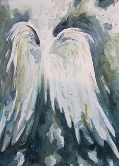 1000+ ideas about Angel Wings on Pinterest | Cherub, Feathers and ... Watercolor Angel Wings, Watercolor Angel, I Believe In Angels, Ange Demon, Angels Among Us, Painting Ideas On Canvas, Angel Painting, Fairy Angel, Angel Art