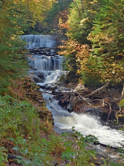 Crystal Falls Michigan, Upper Michigan Waterfalls, Glen Arbor Michigan, Munising Michigan, Michigan Waterfalls, Fall In Michigan, Tahquamenon Falls, Glen Arbor, Upper Peninsula Michigan