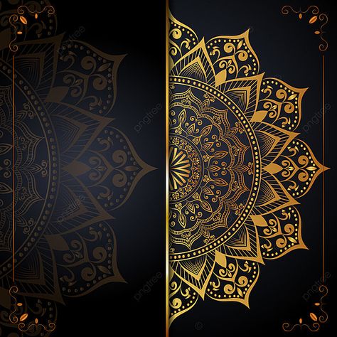 Luxury Royal Golden Mandala Background With Borders For Invitation And Wedding Card Mandala Invitation, Islamic Invitation, Background Luxury, Golden Mandala, Mandala Background, Wedding Card, Resolution, For Free, Design