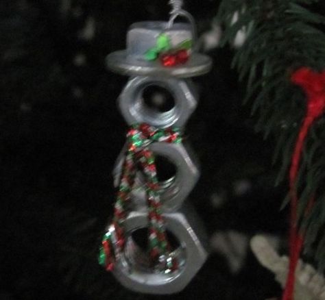 Washer Ornaments, Metal Snowman, Snowman Crafts, Christmas Ornaments Homemade, Snowman Ornaments, Christmas Ornament Crafts, Jingle Bell, Christmas Ornaments To Make, Winter Crafts