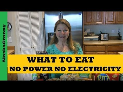 (1049) Emergency Food Meals What To Eat No Power No Electricity - YouTube Prepper Pantry, Preppers Pantry, Emergency Food Supply, Food Meals, Emergency Food, Emergency Prepping, Food Supply, No Electricity, Black Out