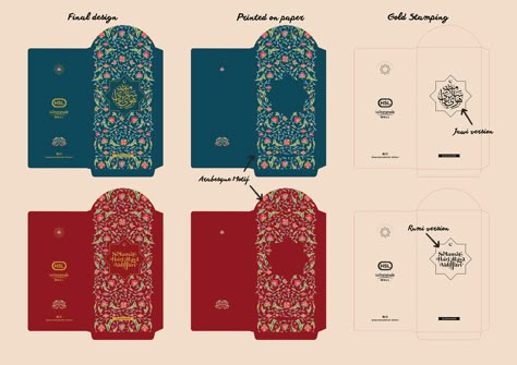 Raya Packet La Promenade Mall & Hock Seng Lee Berhad on Behance Kad Raya Design, Fatemi Design, Candle Package Design, Raya Packaging, Songket Design, Dream Status, Cafe Marketing, Kad Raya, Envelopes Ideas