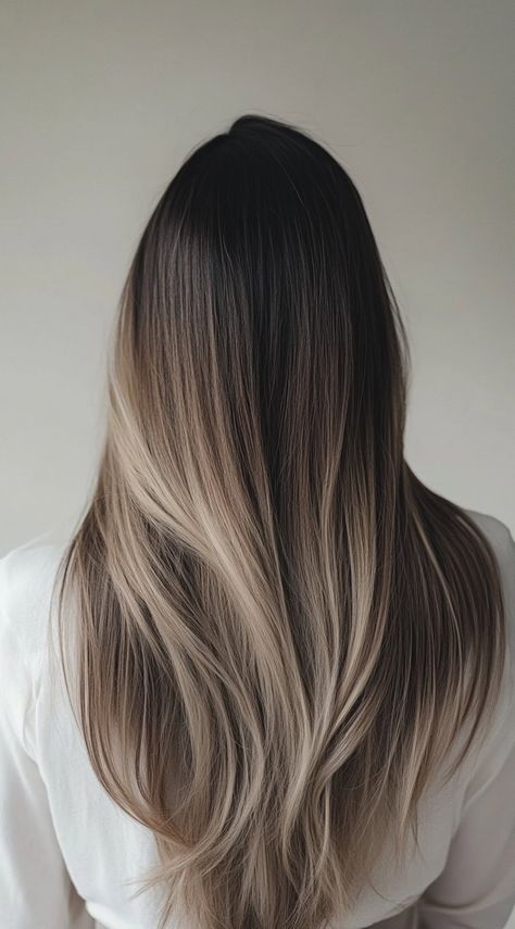 24 Winter Balayage Ideas for Brunettes: Subtle and Bold Hairstyles for a Fresh Winter Glow | LooksNiceOnMe Light Brunette Ombre, Ash Balayage Highlights, Ashy Balyage Long Hair Brunettes, Dark Blonde Winter Hair, Cold Tone Balayage, Long Brunette Balayage Hair, Mousey Brown Hair Balayage, Brunette Ashy Balayage Hair, Winter Brunette Balayage