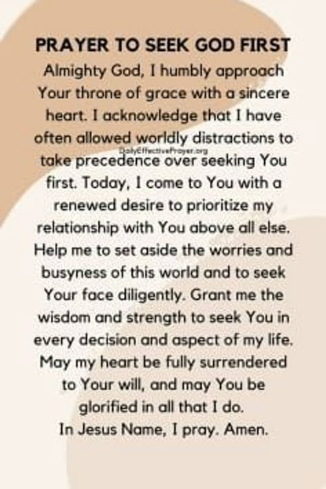 Transform your daily routine with the practice of seeking God first every morning. Dive into powerful prayers for strength, healing, and renewal to start your day on a positive note. Discover the importance of personal intercession and find inspiration for your journey towards spiritual growth. Don't miss out on this opportunity to deepen your connection with God and experience His presence in your life every day. Prayers For Seeking God, How To Start Your Morning With God, Prayers For Spiritual Growth, Morning Prayers To Start Your Day, Praying Quotes, Hunter's Prayer, Intercession Prayers, Daily Morning Prayer, Family Prayers