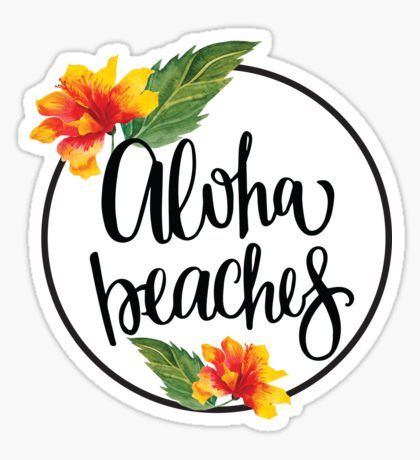 Neon Stickers, Aloha Sticker, Beach Hippie, Hawaiian Party Decorations, Aesthetic Ocean, Paris Wallpaper, Aloha Beaches, Tumblr Stickers, Hydroflask Stickers