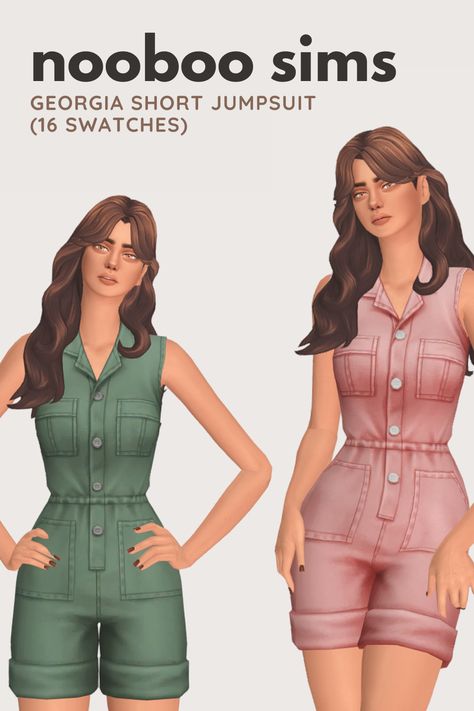 the sims 4 cc free jumpsuit custom content pastel swatches patreon curseforge female Sims4 Cc Mom Clothing, Sims 4 Women Clothing Patreon, Ts4 Jumpsuit, Romper Sims 4 Cc, The Sims 4 Cc Mom Clothes, Sims 4 Cc Mom Clothes Patreon, Mom Sims 4, Sims 4 Cc Clothes Female Aesthetic Maxis Match, Sims 4 Cc Clothes Mom