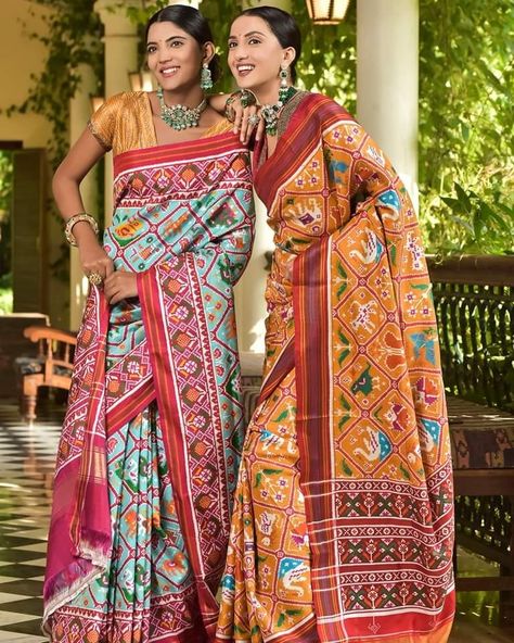 Enliven your festive looks with royal patola saree.It is inspired by patola Prints and infused with pastel hues . Kindly connect with us @+91 8800516066 for further queries. SHOP ONLINE www.greenways.co Available greenways Cp, Gurugram , DLF Mall Of India , Vasant Kunj , Pitampura & Lucknow . #greenwaysdelhi #newpost #suit #suitstyle #suitsforwomen #suits #designersuit #designersuitscollection #fashion #Handcrafted #thetrousseaucollection #ethnicwear #indianwear #weddingwear #bridalwear # Patola Sarees, Patola Saree, Suit Style, Pastel Hues, Designer Suits, Wedding Wear, Indian Wear, Bridal Wear, Suits For Women