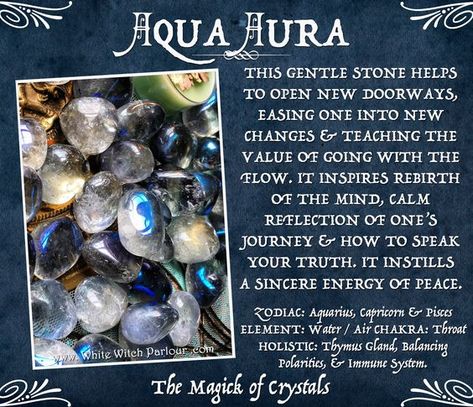 Magic of Crystals - Aqua Aura Aura Quartz Meaning, Magic Goddess, Crystal Knowledge, Spiritual Witch, Shadow Book, Witchy Business, Crystal Magick, Crystal Tips, Soul Energy