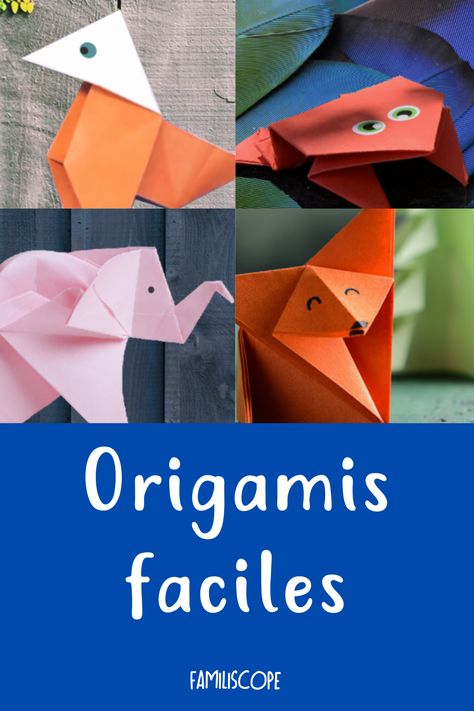 Cheval, renard, paon, éléphant... tous nos tutos pour fabriquer des origamis ! Easy Origami Tutorial, Origami Decor, Easy Origami For Kids, Origami Tutorial Easy, Origami Elephant, Diy Baby Mobile, Origami Ideas, Origami And Kirigami, Origami Rose