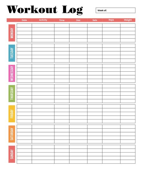 Printable Exercise Log Workout Exercise Tracker Template, Work Out Tracker Free Printable, Workout Sheets Printable, Workout Checklist Printable, Work Out Calendar Printable, Printable Exercise Chart Workout, Workout Chart Tracker, Workout Template Free Printable, Printable Workouts At Home