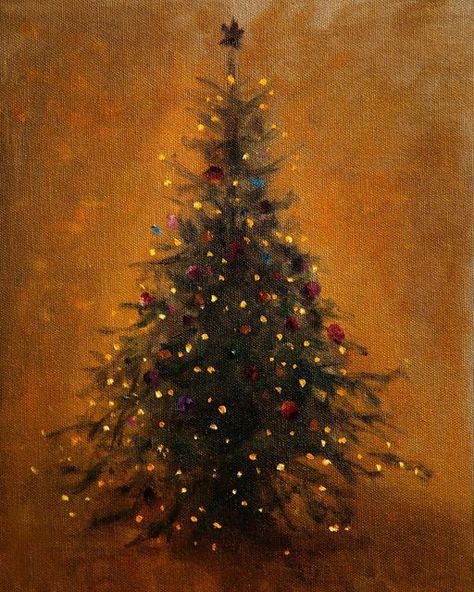 New Year Art, Holiday Artwork, Christmas Tree Art, Tree Artwork, Family Painting, Christmas Tree Painting, Unique Art Prints, Love Canvas, Autumn Painting