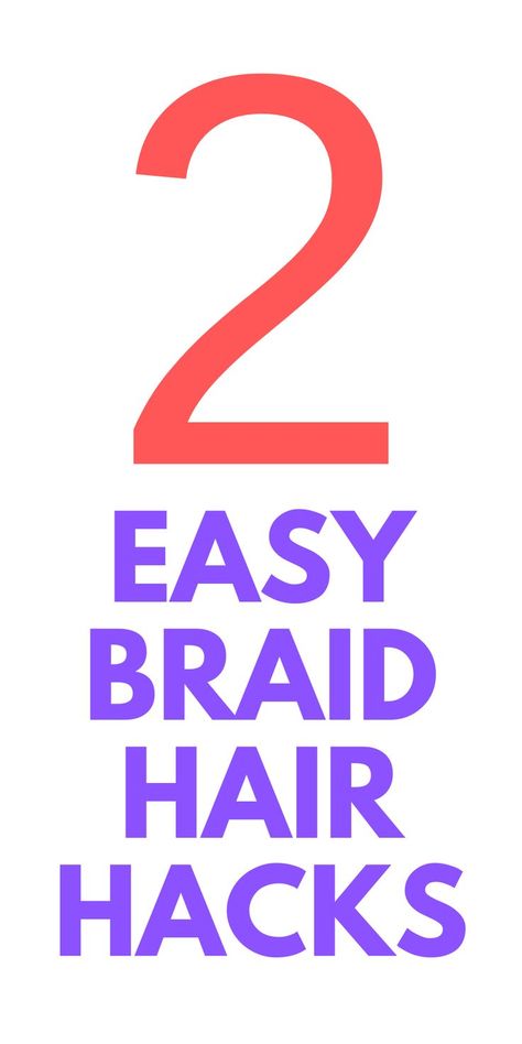 2 EASY Braid Hair Hacks - Here are easy braid hacks. If you're not great at braiding, here are 2 hairstyles for you to try. Braid Hacks Easy Diy, Super Easy Braids, Diy Braids On Yourself, Braid Hacks, Easy Hair Hacks, Braid Hack, 2 Hairstyles, Hacks For Girls, Basket Braid