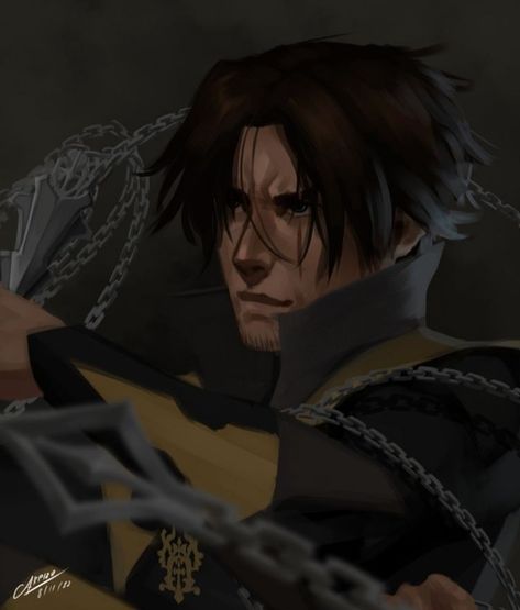 Trevor Belmont Aesthetic, Trevor Belmont Fanart, Belmont Fanart, Belmont Clan, Belmont Castlevania, Black Hair Anime Guy, Trevor Belmont, Fantasy Tv, Fictional Men