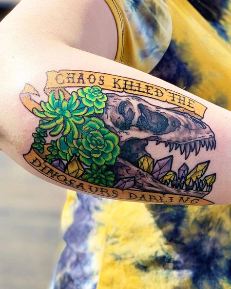 Heathers Tattoo, 1988 Tattoo, Crystals Tattoo, Dean Tattoo, Heathers 1988, Dinosaur Tattoo, Heathers Movie, Dinosaur Dinosaur, Dinosaur Tattoos